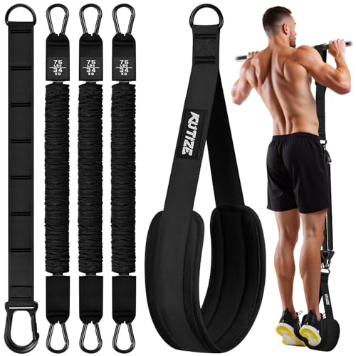 KUTIZE Pull Up Assistance Bands, Pull Up Bar Resistance Bands, Pull Up Bands for Enhanced Strength Training, Muscle Training, 3 Heavy-Duty Adjustable Pull Up Assist Strap & Comfortable Foot Strap - style: Black
