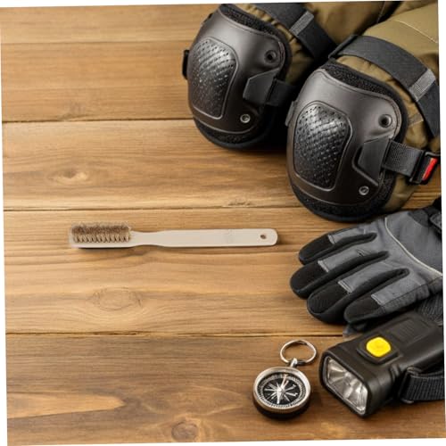 STOBAZA Rock Climbing Brush with Wood Handle and Boars Bristle for Powerful Scrubbing and Comfortable Grip, for Indoor Rock Climbing and Bouldering Hold Cleaning