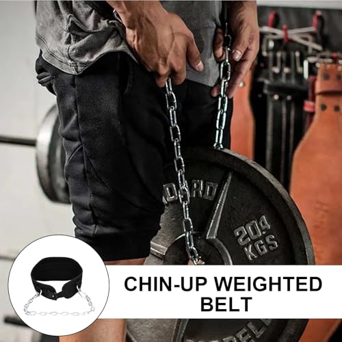 Weightlifting Dipping Belt With Chain Weight Dip With Steel For Pullups Gym Workout Lifting Waist Belt