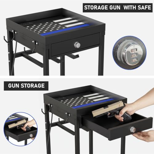 Police Gear Rack with Built-in Power Strip, Tactical Gear Organizer Stand for Duty Belt, Police Vest, Body Armor, Plate Carrier, Helmet Storage, Heavy Duty Gear Rack - size: Freestanding w/Combination Lock