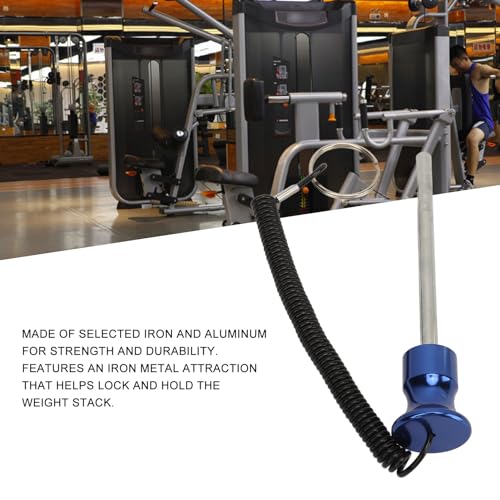 Weight Machine Pin Magnetic, Weight Stack Selector Pin with Pull Rope 8x125mm, for Commercial Gym or Home Health Grade Steel Heavy Duty Gym Accessories (1) - size: 1
