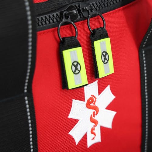 Lightning X Customizable Large EMT Medic First Responder EMS Trauma Jump Bag w/Embroidered Name - RED - color: Red