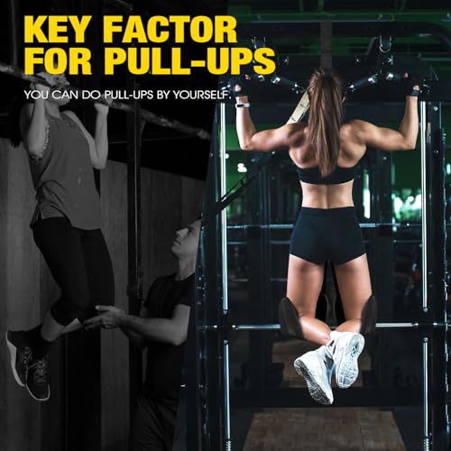 Pull Up Assistance Bands, Resistance Bands for Pull Up Bar Workout, Adjustable Heavy Duty Pull Up Assist Equipment with 4 Assistance Bands, Home Gym Fitness Exercise Strength Training - color: 1-Black