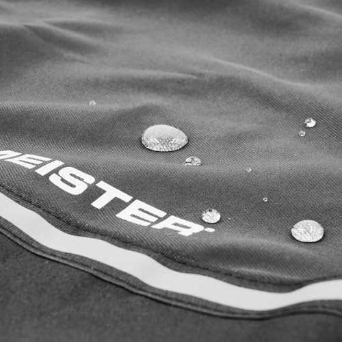 Meister XL Drawstring Backpack - Waterproof Gym Sackpack - Black/Reflective | Overbuilt and oversized string bag for athletes, reflective for night visibility, features external & internal stash pockets