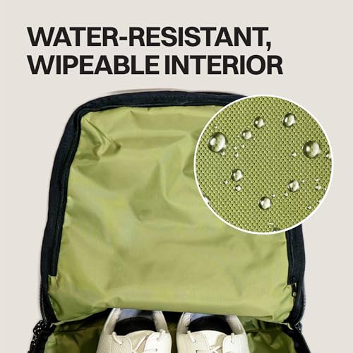 TIPS Transit Shoe Pod by Blue Tees Golf – Water Resistant, Ventilated and Padded Shoe Storage for Shoes up to Size 15, Durable Nylon with Padded Carry Handle and Ventilation Panel