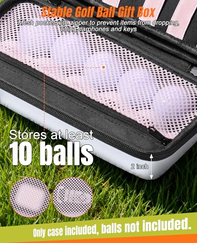 Rhino Valley Golf Glove Holder Case, Golf Accessories Organizer Bag with Glove Shaper for Phone, Gloves, Balls, Tees, Markers, Divot & Repair Tools, Gifts for Golfers Men Women - style: Golf Glove Case- White