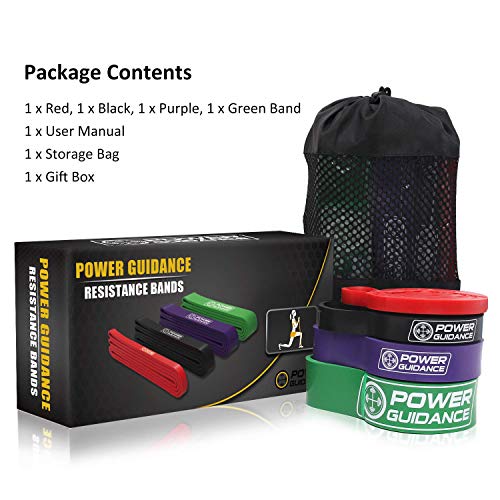 POWER GUIDANCE Pull Up Assist Bands - Heavy Duty Resistance Band, Mobility & Powerlifting Exercise Bands, Perfect for Body Stretching, Powerlifting, Resistance Training