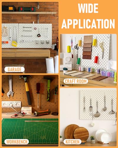 INCLY 206PCS Heavy Duty 1/4" Pegboard Hooks Set for Hanging Tools | Peg Board Hooks & Hangers, Only Fit 1/4 Inch Pegboard, Peg Board Accessories, For Garage Organizing - size: 1/4 Inch
