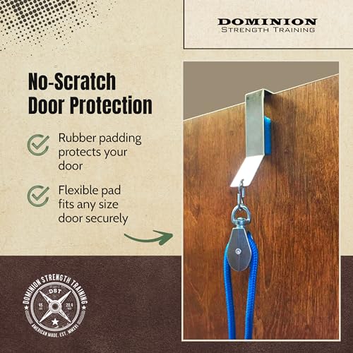 Shoulder Pulley with Over The Door Hook - Improve Shoulder Mobility and Range of Motion - Scratch Resistant Padding to Protect Your Door