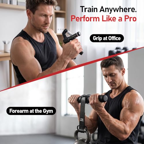 FitBeast Wrist Roller Forearm Strengthener with Grip Trainer & Loading Pin | Thicker Handles, Adjustable Resistance Grip Strength Trainer, Loading Pin Fits 1" and 2" Plates for Grip and Wrist Training
