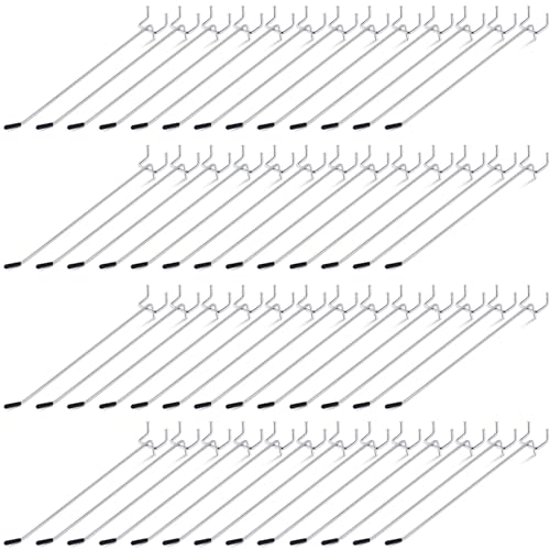 Moxweyeni 100 Pcs Pegboard Hooks Peg Board Organizer Accessories Holders Hanging Stainless Steel Display Wall Hooks for 1/8 and 1/4 Pegboard Wall for Garage Storage Tools(8 Inch) - size: 8 Inch