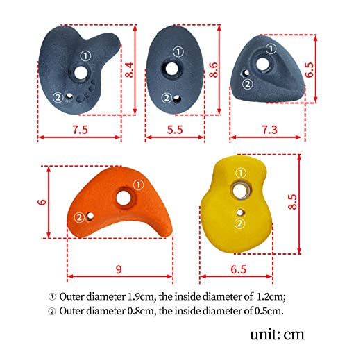 5Pcs Rock Wall Holds, Children Rock Climbing Holds, Rock Wall Climbing Kits, Playground Accessories