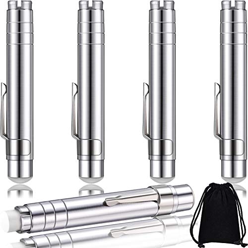 Boao 5 Packs Aluminum Alloy Chalks Holder, Unbroken Keeper Teacher's Chalk Clip with Storage Bag for Teachers, Children's Painting and Writing