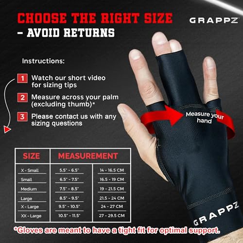 Grappz Middle Finger Brace Compression Gloves, Splint Alternative, Unisex M | Athletic Buddy Tape, Finger Sleeve & Brace, Arthritis Pain Relief & Joint Stabilizer for All Sports - size: Medium, style: Middle Finger
