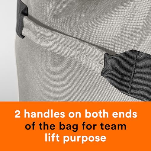 Fitdom 130L 36" Extra Large Sports Gym Equipment Travel Duffle Bag | Heavy Duty, Adjustable Shoulder Strap, 7 Compartments, Perfect for Soccer Baseball Basketball Hockey Football, Team Coaches - color: Silver Grey
