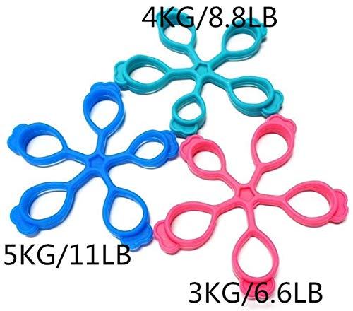 3PCS Finger Stretcher Resistance Bands Strength Trainer for Forearm Exercise Guitar Finger Strengtheners Rock Climbing 6.6 8.8 11 Pounds - color: style 2-2