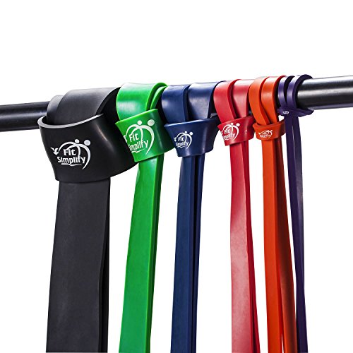 Fit Simplify Pull Up Assist Resistance Bands for Fitness, Physical Therapy, Stretching, Mobility and Exercise - color: Orange