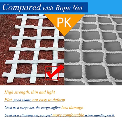 Climbing Cargo Net Heavy Duty,Ninja Net,Rope Ladder for Kids Outdoor Treehouse Backyard Playground Indoor Obstacle Webbing Net for Swing Set Jungle Gym Accessories for Slacklines,White - size: 4x4ft/1.2x1.2m