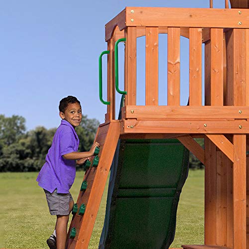 Purife17.2 Inch Metal Green Playground Handles Pack of 4- Outdoor Swing Sets Safety Handles - Playset Grab Bar, Indoor Kids Climbing Monkey Bars for Playhouse, Treehouse, Jungle Gym - color: Green-4pack