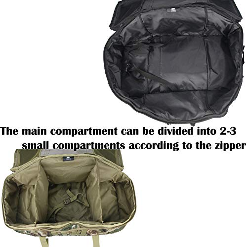 3 in 1 Tactical Travel Duffel Bag Backpack, Heavy Duty Gym Bag 45L,Black | Waterproof 600D nylon, internal collapsible dividers, weekend overnight travel, gym workout,military bag,(23x12x9)In - color: Black, size: 45L,(23x12x9)Inches