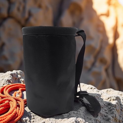 Bouldering Chalk Bag with Quick-Adjust Waist Belt, Oxford Cloth 840D, 7.5X4.9X4.9 in, for Rock Climbing, Weight Lifting, Plus Gymnastics