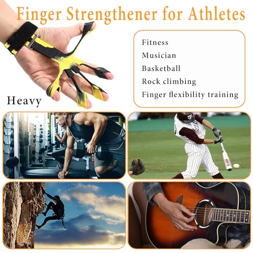 Grip Strength Trainer with Forearm Strengthener, Hand Grip Strengthener, Hand Extension Exerciser, Stress Relief Ball and Hand Grip Strengthener for Muscle Building and Injury Recover(5 PCS) - color: N-B+Yellow