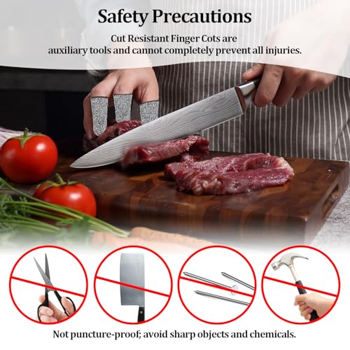 20 PCS Cut Resistant Finger Cots, Reusable Finger Guards, Durable Non Slip Thumb Protector Sleeve, Breathable Fingertip Covers for Kitchen, Work, Sculpture - size: 20 pcs