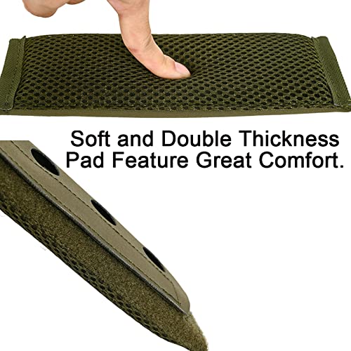 2 Pack Vest Shoulder Pads Fit 2" Shoulder Strap Comfort Soft Cushion Strap Pads Shoulder Strap pad Mesh Padded Lightweight for FCPC JPC Vests Sling Bags - color: Ranger Green