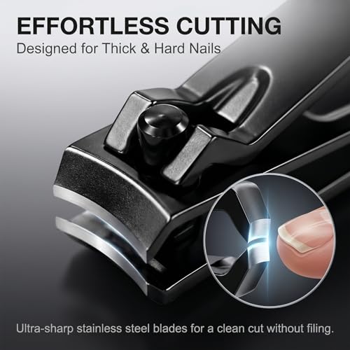 Manicure Set Gift Ideal for Husband,Stocking Stuffers for Men and Teen Boy | Sharp Carbon Steel Clippers Trim Fingernails and Toenails; A Christmas Essential Your Boyfriend and Dad Will Use