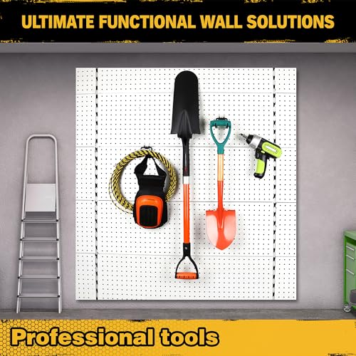 ELEAD 4-Piece Flat Pegboard Hooks, Peg Board Organizer Accessories for Hanging, Fit 1/4" Pegboard, Peg Board Tool Hangers for Garage Kitchen Workbench - style: Flat Hooks 4-Piece