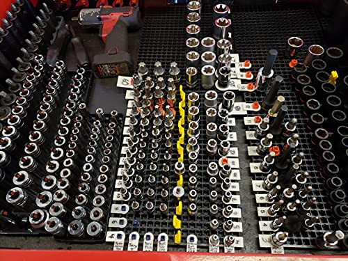 Universal Clips & Socket Holders (50 pcs) - Accessories for Organizer Genie Pegboards to Organize Tools, Mix Pack of Universal Clips and Assorted Socket Holders - style: Universal Clips and Socket Holders Mix Pack - 50 Pieces