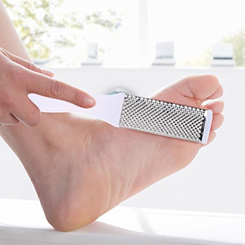 rosenice Dual-Sided Pedicure Foot File 6.69 Inch Portable Foot Rasp with Mesh and Sandpaper Sides for Callus Removal and Smooth Skin Care