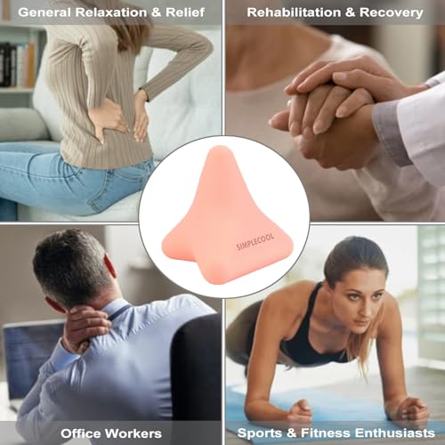 Manual Trigger Point Massage Tool Small Massager Ball 3″×2.6″ Pink | For Deep Tissue Myofascial Release Physical Therapy Plantar Fasciitis Pain Relief Muscle Knot Psoas Hip Flexor Iliacus - color: Pink