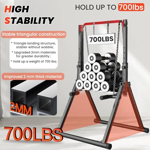 DOBESTS Power Tower Pull Up Bar Free Standing, Foldable Pull Up Station - color: Black Style 3-Red Bar