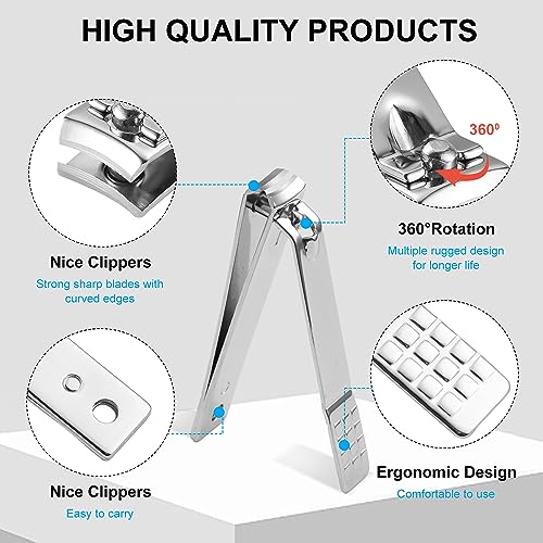 Manicure Pedicure Set - Nail Clippers Toenail Clippers Kit,Professional Manicure Kit Pedicure Kit,Nail Care Kit with,Travel Case, Set of 12 - color: Black