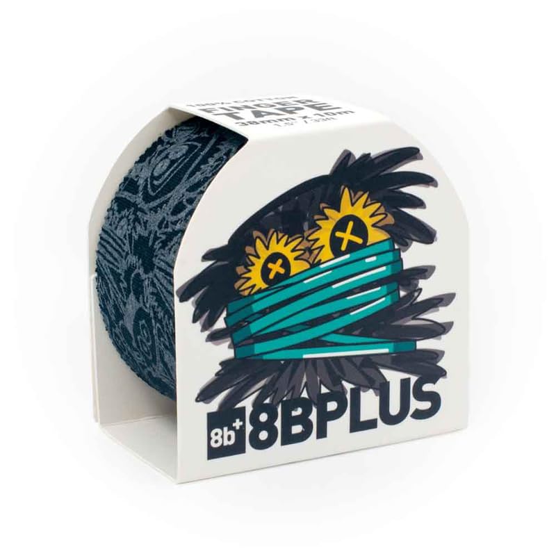 8BPlus Bouldering Rock Climbing Finger Tape, Cotton Material, 1.5 inches (38 mm) x 32.8 feet (10 m) - color: Black