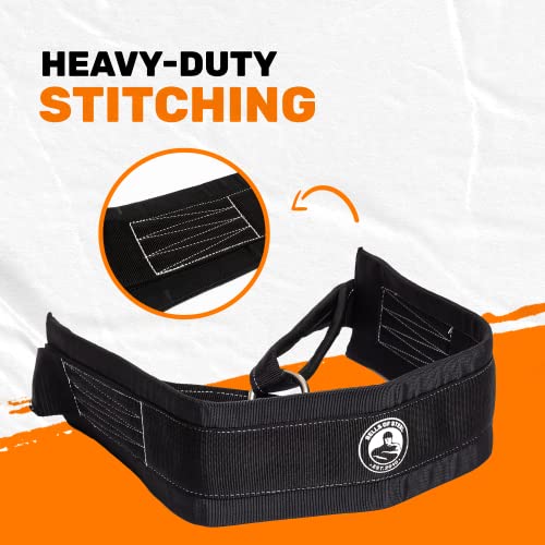 Belt Squat Belt [Bells of Steel] 5in Width for Weight Lifting, 12in Chain Length, Padded, Heavy Duty