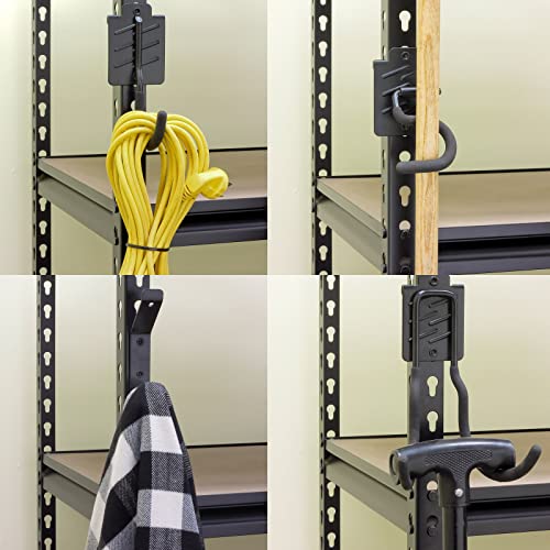Wallmaster Boltless Shelving Hook Organizer Kit,7 Pcs Adjustable Storage Hanging Accessories for 1.5 inch Keyhole Rack,Garage Heavy Duty Tool Storage System - size: 7 pcs-Unspecified