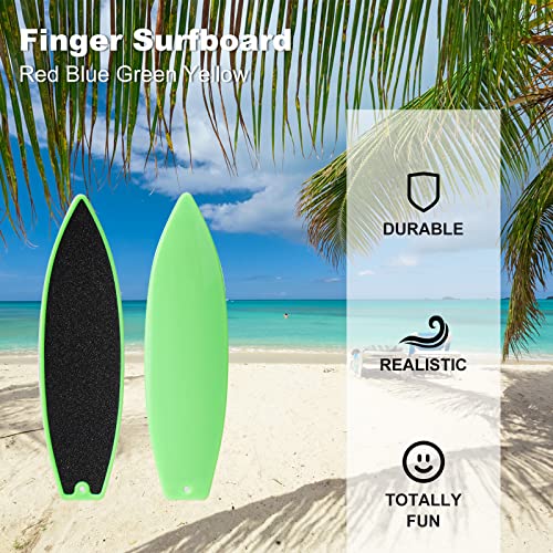 4 Pack Finger Surfboard for Car Ride - 1.4" x 4.5" Pro Air Fingerboard, Fun Keepsake Toy Gifts for Teens, Ideal Birthday & Travel Stocking St - color: Blue Black Green Yellow and Red
