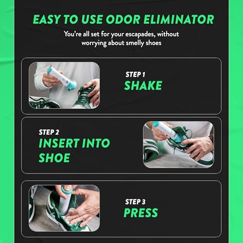 Endees UpFresh 360° Shoe Deodorizer Spray – 3 x 3.38 Fl Ozl I Foot Odor Eliminator Shoe Spray for Smelly Shoes, Feet, Sneakers, Boots, and Gym Bags, Stinky Smell Elimination Deodorant, Travel Size - size: 3.38 Ounce (Pack of 3)