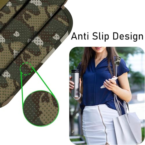 ZINZ Ultra Thick & Breathable Universal Shoulder Pad Cushion for Bag - Long & Comfort - color: Camouflage Green