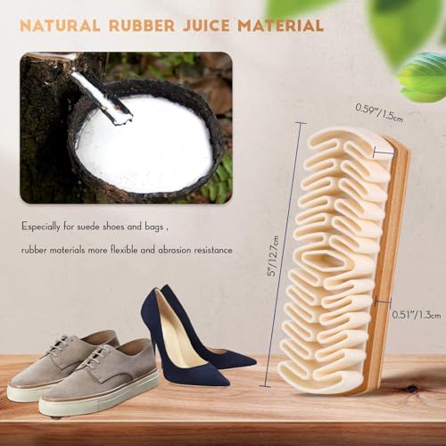 6 Pcs Suede and Nubuck Brush Kit and Eraser Set for Cleaning Shoes Boots High Heels