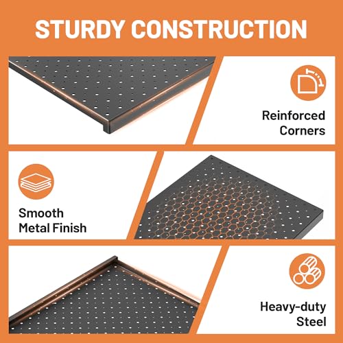 Ultrawall Metal Peg Board Panels with Hooks, Pegboard Wall Tool Organizer for Garage, 74pcs Peg Board with Accessories, 16"X12" - size: 4pack 16"X12"