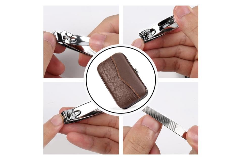 10 in 1 Stainless Steel Manicure Pedicure Kit Nail Care Tools Set for Men Women