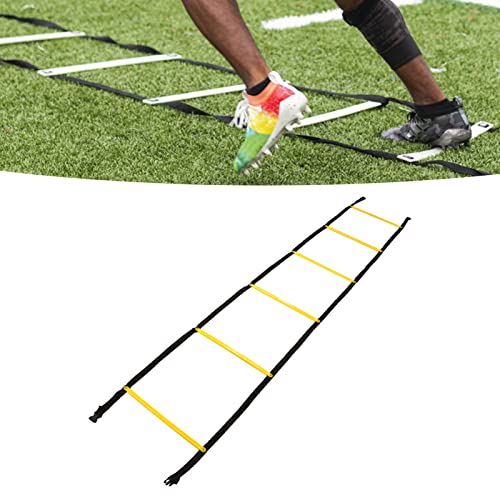 Speed Agility Training Ladder, 2.6m Fixed Rungs Football Basketball Speed Training Equipment for Athletes Sports Fitness Workout