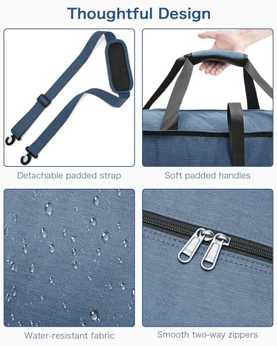 120L Foldable Waterproof Travel Duffel Bag for Men and Women with Shoe Compartment (Dark Blue, EXTRA LARGE, 120L) - color: Dark Blue, size: 120L
