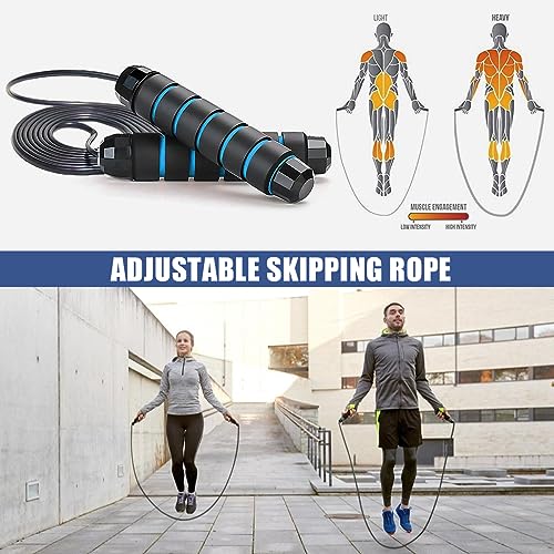 23Pcs Resistance Bands Set Workout Bands, 5 Stackable Exercise Bands with Handles, 5 Resistance Loop Bands, Jump Rope, Figure 8 Resistance Bands, Headband, Cooling Towel | 5 Exercise Bands with Handles, 5 Resistance Loop Bands, Jump Rope, Figure 8 Resista