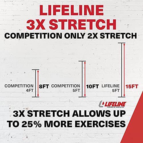 Lifeline Variable Resistance Trainer Kit with Adjustable Resistance Level Bands for More Workout Options - Includes Triple Grip Handles, Door Anchor, Three 5ft Exercise Tubes and Carry Bag - style: 120 lbs