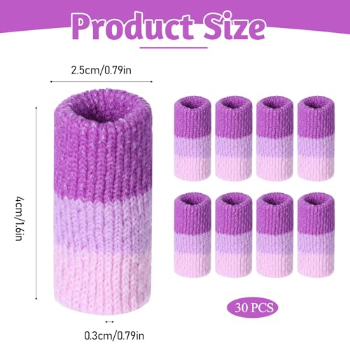 30PCS Crochet Finger Guard, Compression Crochet Finger Sleeves, Elastic Knitting Finger Protector, Breathable Protectors Thumb Splint Brace for Writing, Arthritis Pain Relief, Basketball Sport