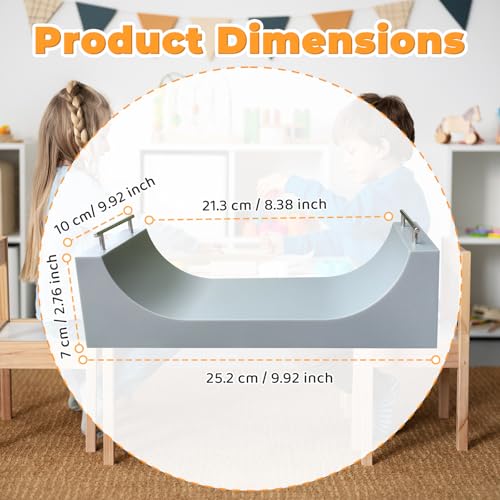 DYNWAVE Mini Finger Skateboard Ramp, U-Shaped Fingerboard Park Ramp for Skill Training and Hand-Eye Coordination - size: U Ramp